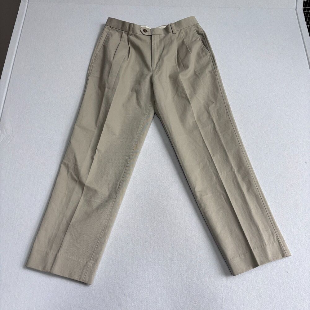 Lord & Taylor Boy Dress Pant Chino 16H Khaki Pleated Special Occasion Preppy NWT